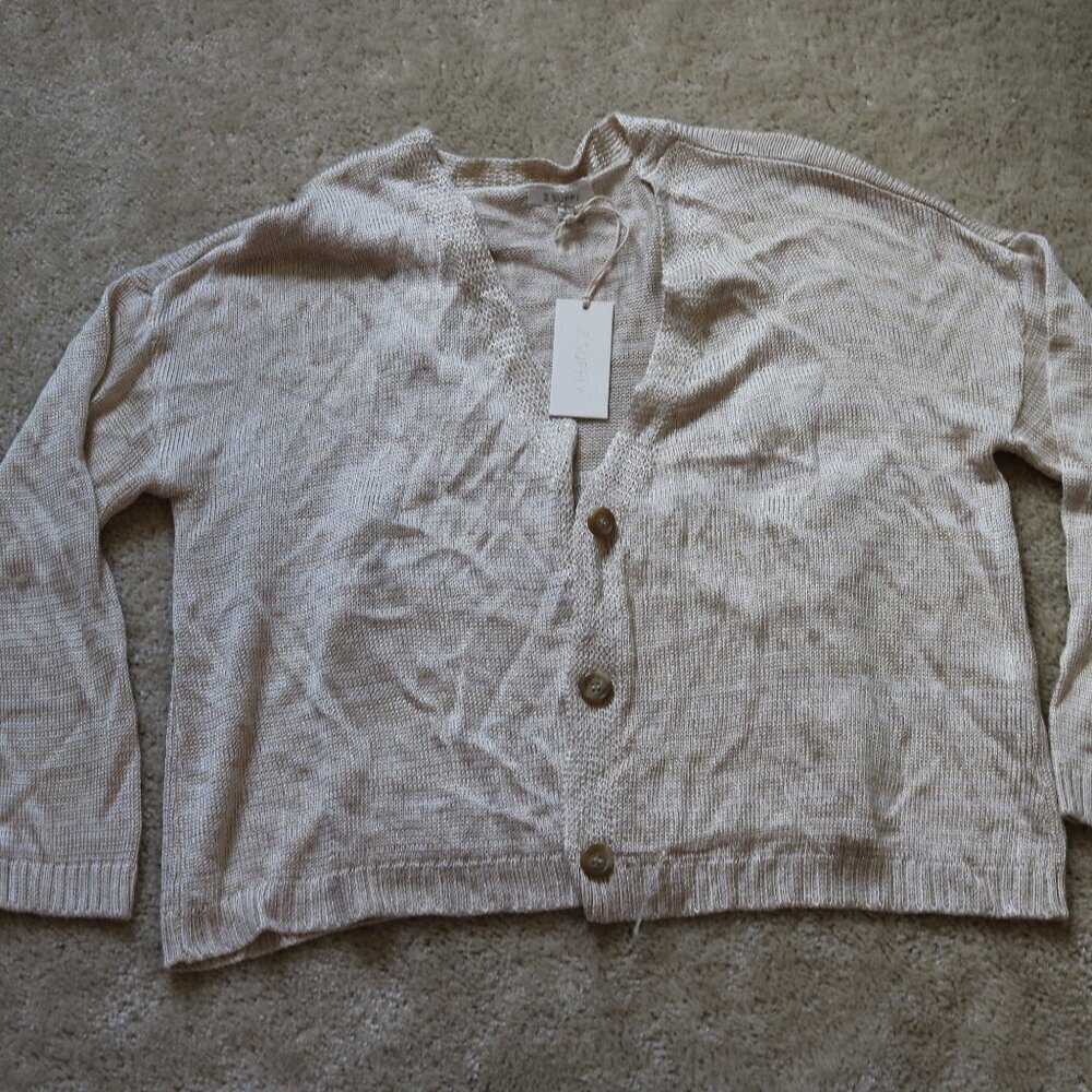 Z Supply Cream Button-Up Sweater Set - Picture 2 of 6